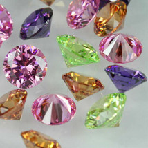 Cubic Zirconia Loose Gems Round Brilliant Cut 1.5MM-3MM 12 Colors Women&#39;... - $3.40+