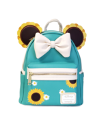 NWT! Loungefly X Disney Minnie Teal Sunflower Mini Backpack - £110.61 GBP