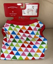 Wondershop Pet Pajamas PJs Multi-color Triangles Size Med up to 40 lb. D... - $12.99