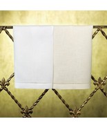 Fine Linen Guest Towel in White or Ecru - Sferra Classico Italian Linen - £14.78 GBP