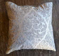 SDH Genoa Pearl Silver Patterned Decorative Pillow, cotton jacquard weave - £53.40 GBP