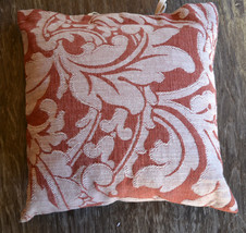 SDH Ruby Chili Red Floral Decorative Pillow Cotton Linen - £52.57 GBP