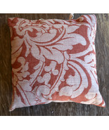 SDH Ruby Chili Red Floral Decorative Pillow Cotton Linen - £53.40 GBP