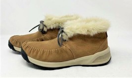Columbia Womens Ankle Boots Brown Suede Leather w/ Faux Fur Size 6.5 / 7 - £26.32 GBP