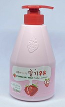 Kwailnara Welcos Strawberry Milk Body Cleanser K Beauty Korean 560mL - £11.98 GBP