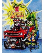 Rat Fink Built for Speed, Big Daddy Ed Roth Metal Sign - £31.16 GBP