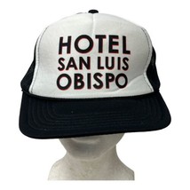 Hotel San Luis Obispo SLO Black White Trucker Hat Cap Adjustable One Size - £9.60 GBP