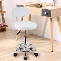 Hydraulic Adjustable Stool Facial Salon Massage Spa Dental Swivel Rolling Chair - £54.34 GBP