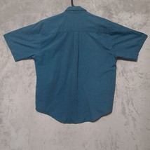 Puritan Mens Dress Shirt Large Blue Purple Stripe Short Sleeve  Button Up Casual - £16.27 GBP