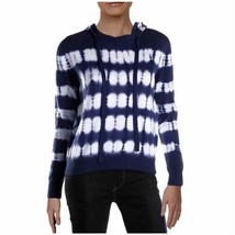 Navy Blue Tie Dye Knit Hoodie Sweater by Aqua Medium New - £18.49 GBP