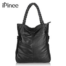 iPinee Fashion Leather Women Handbag Patchwork Natural Sheepskin Shoulder Bag Fa - £74.23 GBP