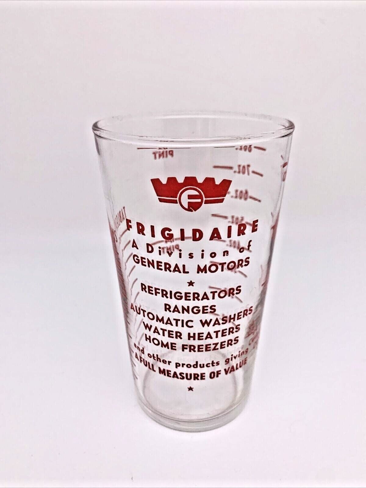 Vintage Frigidaire 50'S Promotional Measuring Cup Ounces Pint Tablespoons - $21.80