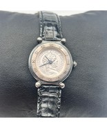 Vintage Carolee Antoninus Pius Black Leather Women’s Watch Working New B... - $482.09 MXN