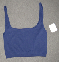 NEW, Free People Size XS/S, Navy Scoop Neck Cropped Cami - £15.56 GBP