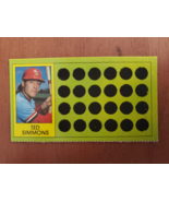 1981 Topps Baseball Scratch-Off #63 Ted Simmons St Louis Cardinals - $2.99