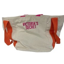 Victoria’s Secret Orange Pink Beige Canvas Beach Tote Bag - £13.91 GBP