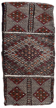 Handmade vintage Moroccan Berber kilim cushion 1&#39; x 2.1&#39; (30cm x 65cm) 1950s - £494.34 GBP