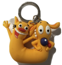 Catdog Keychain Nickelodeon Cat Dog  Figural  Collectors 3D Keyring 2016 - £11.12 GBP