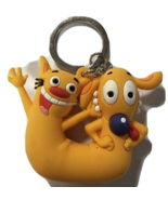 Catdog Keychain Nickelodeon Cat Dog  Figural  Collectors 3D Keyring 2016 - £11.12 GBP