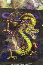 Aurora Dragon Fantasy Mythical Queen Size Blanket Bedspread - £44.50 GBP