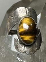 Tiger Eye ring southwest size 7.25 sterling silver women - £53.81 GBP