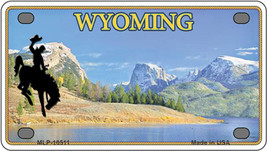 Wyoming Cowboy Blank Novelty Mini Metal License Plate Tag - £11.72 GBP