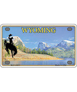 Wyoming Cowboy Blank Novelty Mini Metal License Plate Tag - $20.44 CAD