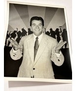 Vintage Dick Clark Photo Black &amp; White 9 x 7 In Unframed 1980’s - $15.96