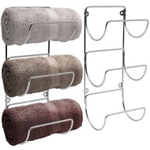 Sorbus Towel-Rack Holder - Wall Mounted Storage Organizer for Linens Set of 2 (S - £34.68 GBP