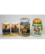 4 Made in Japan Salt / Pepper Shakers Hand Painted Scenics & Floral - $184.05 MXN 4 Made in Japan Salt / Pepper Shakers Hand Painted Scenics & Floral - $184.05 MXN