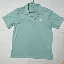 Adidas Golf Polo Shirt Mint Julep Golf Performace Stretch Logo Casual Me... - $340.77 MXN