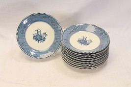 Royal Currier Ives Saucers Blue 6&quot; Lot of 11 - $36.25