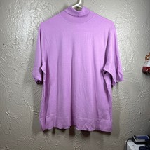 Talbots Half Sleeve Turtleneck Pullover Sweater Pink Womens Plus Size 2X - $408.81 MXN