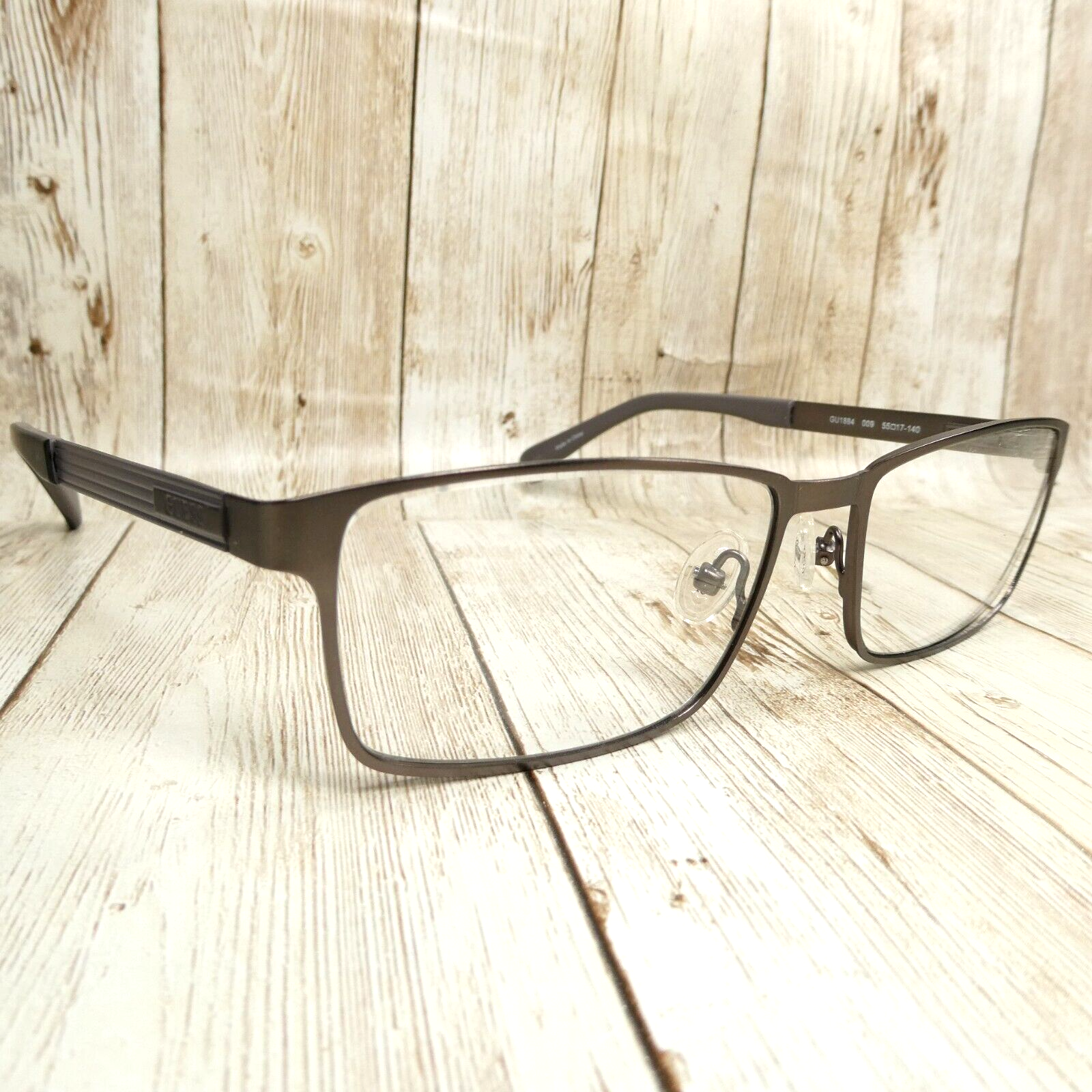 Guess Men's Gunmetal Rectangular Eyeglasses FRAMES ONLY - GU 1884 009 55-17-140 Item image 3