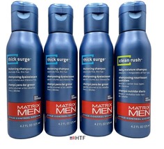 3x Matrix Men Thick Surge Thickening Shampoo &amp; 1 Cl EAN Rush Shampoo 4.2 Ounces - £23.36 GBP
