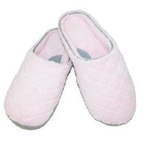 Women&#39;s Quilted Microfiber Terry Clog Slippers 5-6 - £3.48 GBP