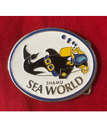 Vintage 1975 Sea World belt buckle Shamu killer whale souvenir - $187.20 MXN
