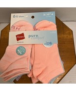 Hanes Girl No Show premium comfort super soft socks 6 pairs Medium (10.5-4) - $220.69 MXN