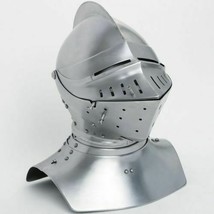 Medieval Knight Tournament Narrow Armor Helmet Replica Larp Reproduction... - £165.06 GBP