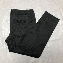 Mossimo Crop Ankle Pants Womens 10 Black Damask Slacks Trousers - £10.58 GBP