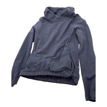 LuLulemon Women Sweater Blue Cowl Neck Zip Pockets Stretch Size 6 - £31.11 GBP
