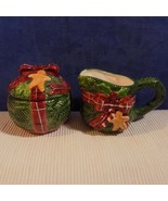 THE CELLAR O&#39;TANNENBAUM CHRISTMAS RIBBON CREAMER AND SUGAR - EXCELLENT - $22.46