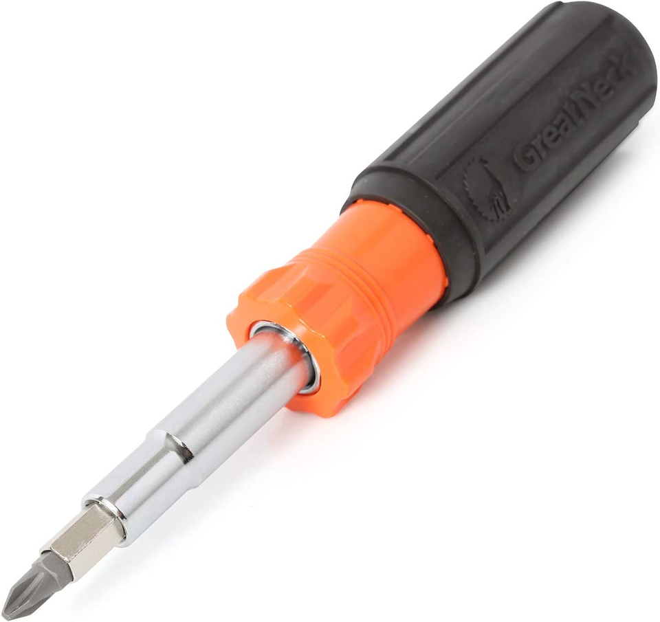 Greatneck SD11RC 11 in 1 Screwdriver and Nut Driver Set, Multi-Bit Cushion Grip, - $13.74