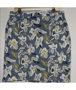 Floral Denim Knee-Length Skirt Size 12 - €15,88 EUR