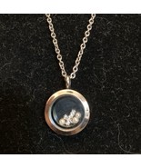 South Hill Design Locket Necklace Crystal Rhinestone Cross Pearls 17” - 19” - £10.85 GBP