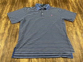 Polo Ralph Lauren “Golf Fit” Blue Men’s Striped Polo Shirt - Medium - £6.37 GBP