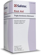 Safetec Triple Antibiotic .9 g. Pouch (144 Count Box) - First Aid Ointment for M - £33.28 GBP