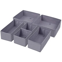 Dresser Drawer Organizer, Foldable Cloth Storage Box Closet Cube Basket Bins Con - £23.97 GBP