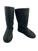 Ugg Australia Tall Boots Women Big Kids 5M Classic Shoes Black Suede Win... - $24.57