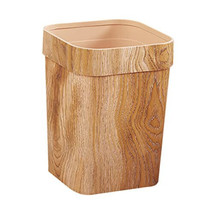 Wood Grain Trash Can Square Plastic Wastebasket Plastic Bins - £72.90 GBP